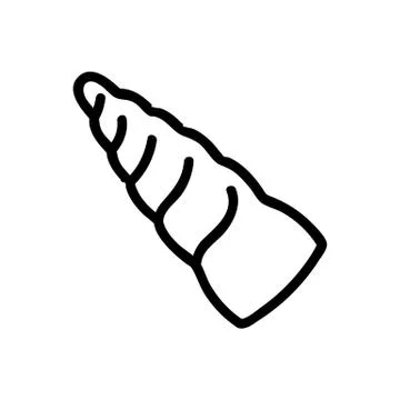 Seashell icon vector. Isolated contour symbol illustration Illustrazione stock