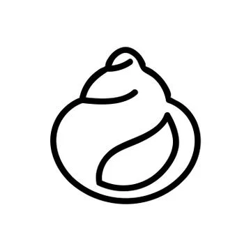 Seashell icon vector. Isolated contour symbol illustration Stock Illustration