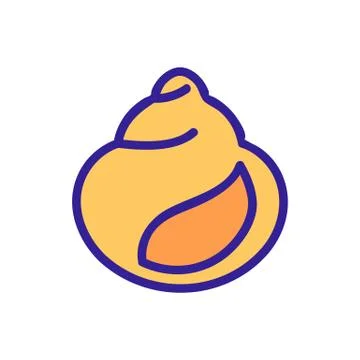 Seashell icon vector. Isolated contour symbol illustration Illustrazione stock