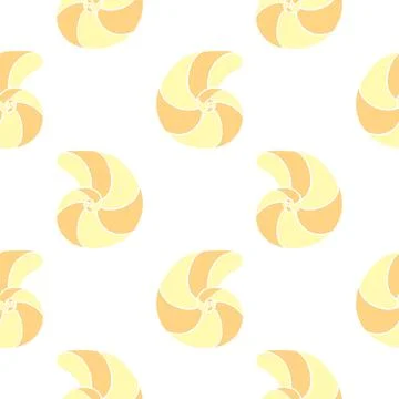 Seashell illustration seamless pattern 2 Illustrazione stock