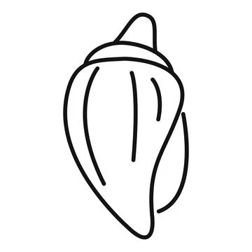 Seashell line icon representing marine life and coastal beauty Stock Illustration