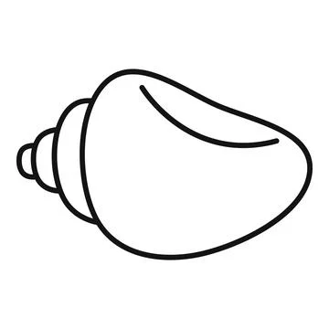Seashell line icon representing summer and the sea Stock Illustration