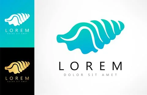 Seashell logo vector. Nature design. 스톡 일러스트