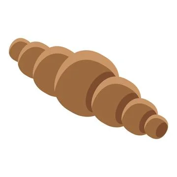 Seashell lying on white background with spiral pattern Illustrazione stock