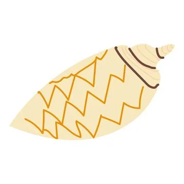 Seashell Olive Icon Vector Illustration for Coastal Themes イラスト素材