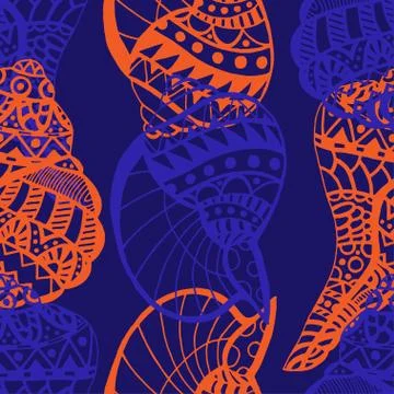 Seashell Pattern Illustrazione stock