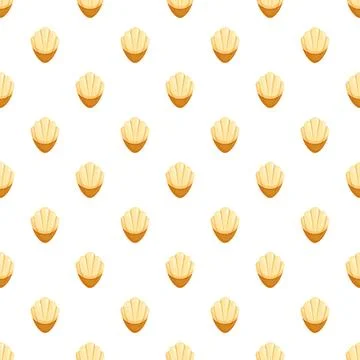 Seashell pattern repeating on white background 库存插图