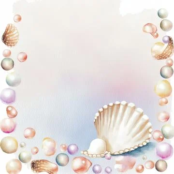 Drawings of Shells and with Starfish, Decoration of Seashells from the  Beach Stock Illustration - Illustration of bubbles, seashells: 109005810