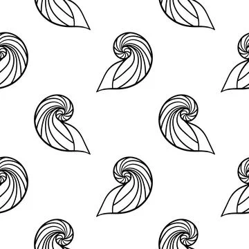 Seashell seamless pattern 3 イラスト素材