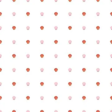 Seashell seamless pattern. Undersea world habitants print. Illustrazione stock