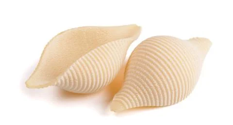 Seashell shaped pasta Stock Photos