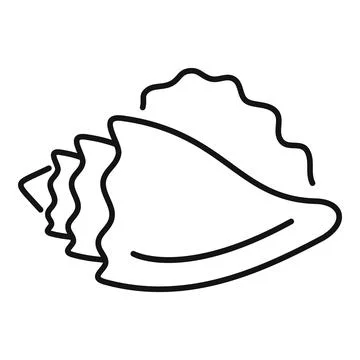 Seashell spiral shape representing summer beach vacation Stock Illustration