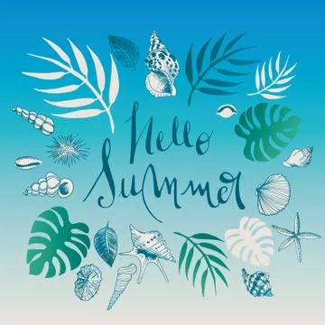 Seashell summer Stock Illustration