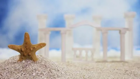 Seashell on Tropical Beach Stock Photos