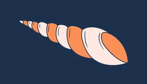 Seashell vector doodle concept Stock Illustration