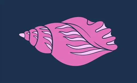 Seashell vector doodle concept Stock Illustration