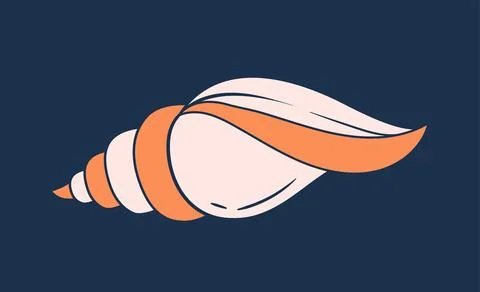 Seashell vector doodle concept Stock Illustration