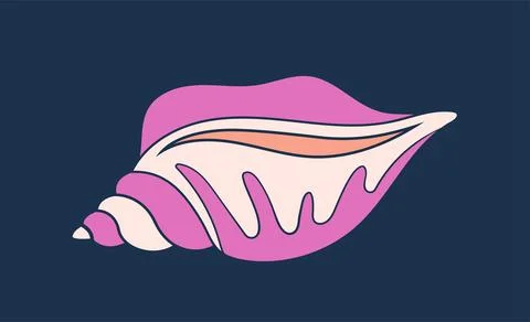 Seashell vector doodle concept Illustrazione stock