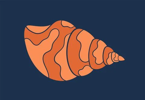 Seashell vector doodle concept Illustrazione stock