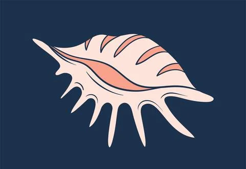 Seashell vector doodle concept Stock-Illustration