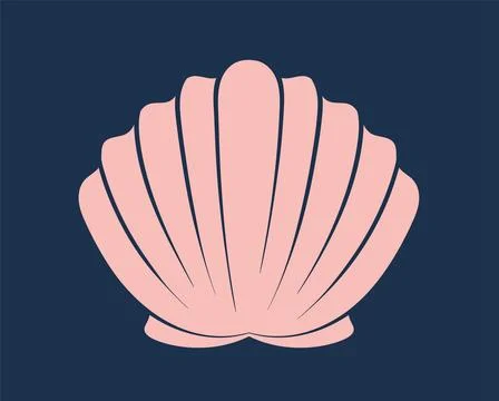 Seashell vector doodle concept Stock Illustration