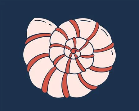 Seashell vector doodle concept Stock Illustration