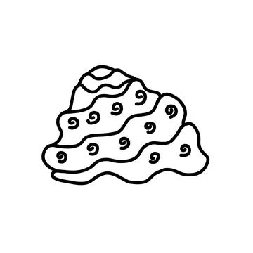 Seashell. vector illustration in doodle style 스톡 일러스트