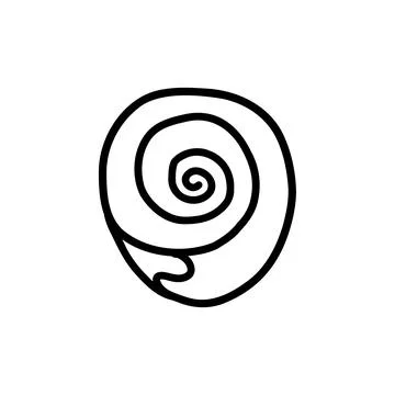 Seashell. vector illustration in doodle style Stock Illustration