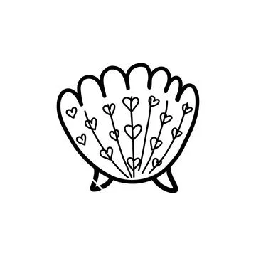 Seashell. vector illustration in doodle style Stock Illustration