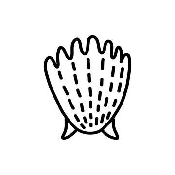 Seashell. vector illustration in doodle style 스톡 일러스트