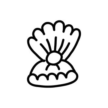 Seashell. vector illustration in doodle style Stock Illustration