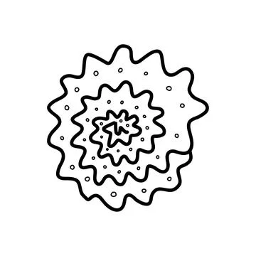 Seashell. vector illustration in doodle style 스톡 일러스트
