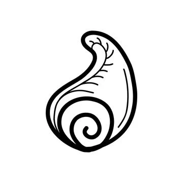 Seashell. vector illustration in doodle style Stock Illustration