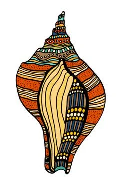 Seashell. Vector illustration. Illustrazione stock