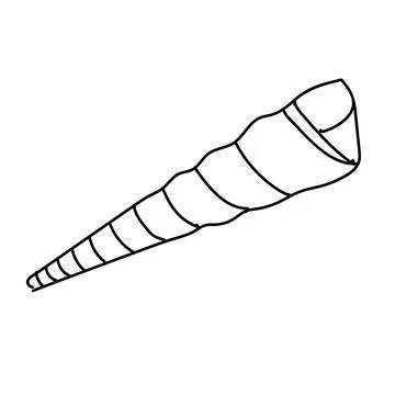 Seashell vector illustration isolated on white background Illustrazione stock