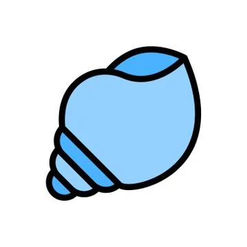Seashell vector, tropical related filled style icon Stock Illustration