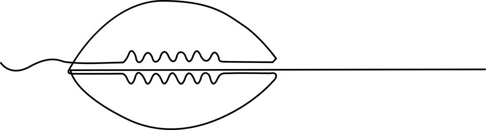 Seashell with wavy pattern Vector Stockillustratie