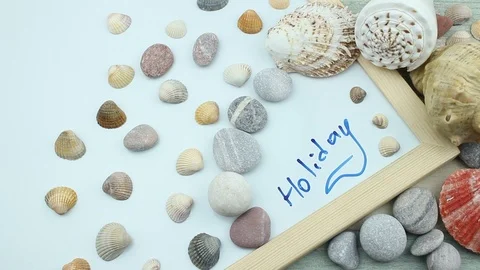 Seashells and holiday Stock Footage 87203094