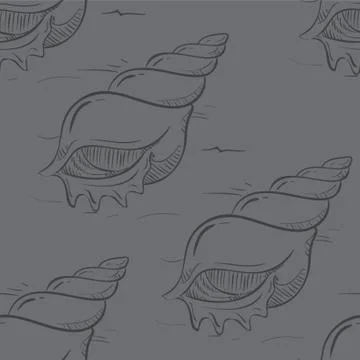 Seashells Pattern Background Illustrazione stock