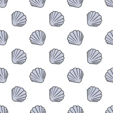 Seashells pattern Stock Illustration