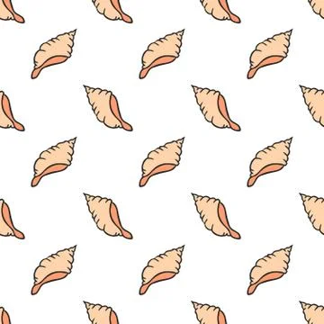 Seashells pattern Illustrazione stock