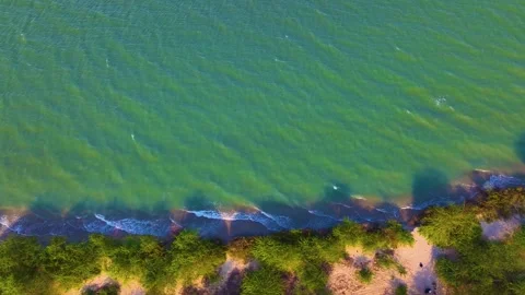 Seashore - Aerial View - Rightwards Stock Footage 253056138