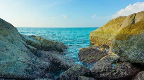 Seashore and rocks. phuket 库存影片 32661022