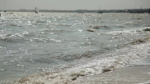 Seashore and waves Stock Footage 82331699