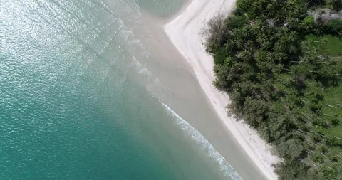 Seashore beach wave white sand beach summer vacation background Stock Footage 135036913