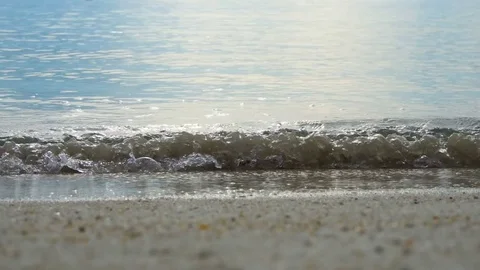 Seashore with Calm Waves Stock Footage 81512238