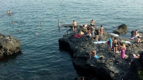 Seashore of Catania Stock Footage 79999704