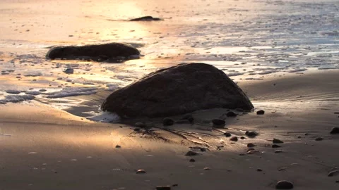 Seashore close up view Video stock 195298562