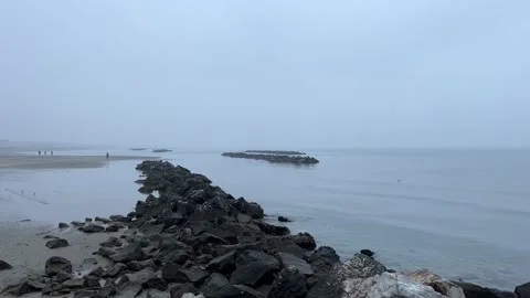 Seashore in the cold Stock Footage 231691850