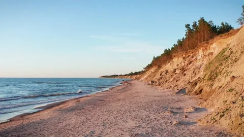 Seashore in the evening 스톡 동영상 238467083